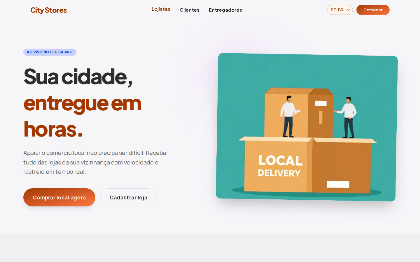 Preview da landing City Stores